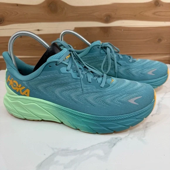 Hoka One One Arahi 6 Men's Running Shoes Walking Gym Size 9.5D Ocean Mist Lime - Picture 5 of 13